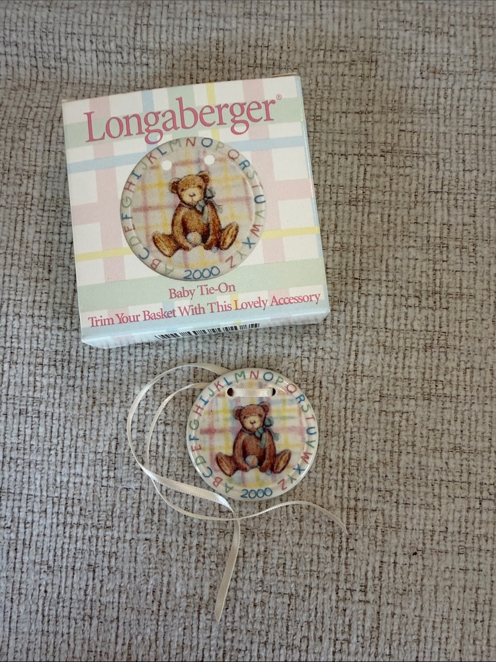 Longaberger 2000 Baby Tie-On Basket Accessory